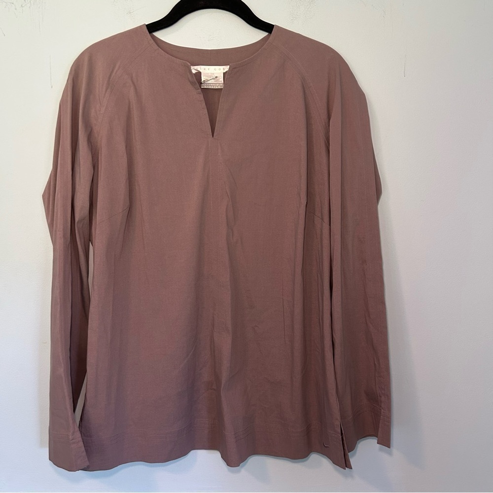 Nike Golf Extensible Stretch Purple Back Zip Long Sleeve Blouse Size Large 12-14